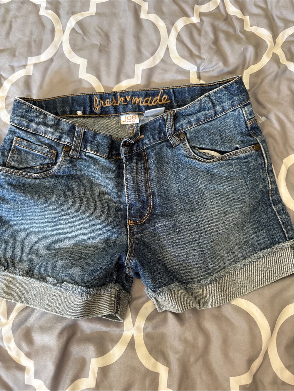 Joe's Jeans Medium Blue Rolled Cuff Denim Shorts